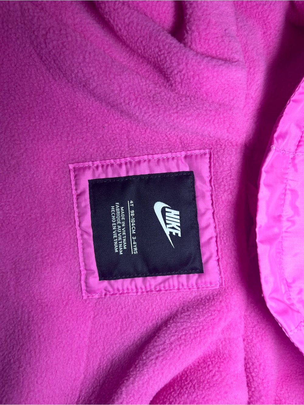 Nike Pink Hooded Girls' Windbreaker Jacket - Picture 5 of 6